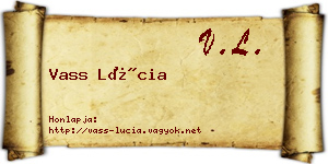 Vass Lúcia névjegykártya