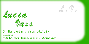 lucia vass business card